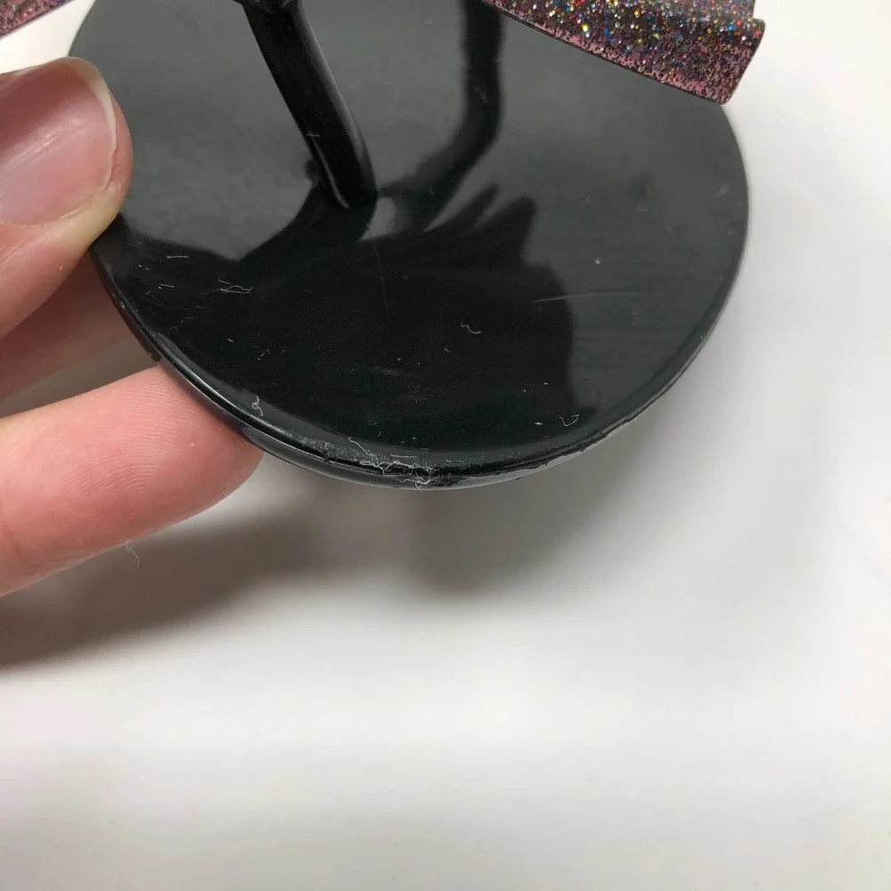 Melissa Mel Harmonic Bow Vi INF Flip Flops Girls 1 Black Glitter Scented